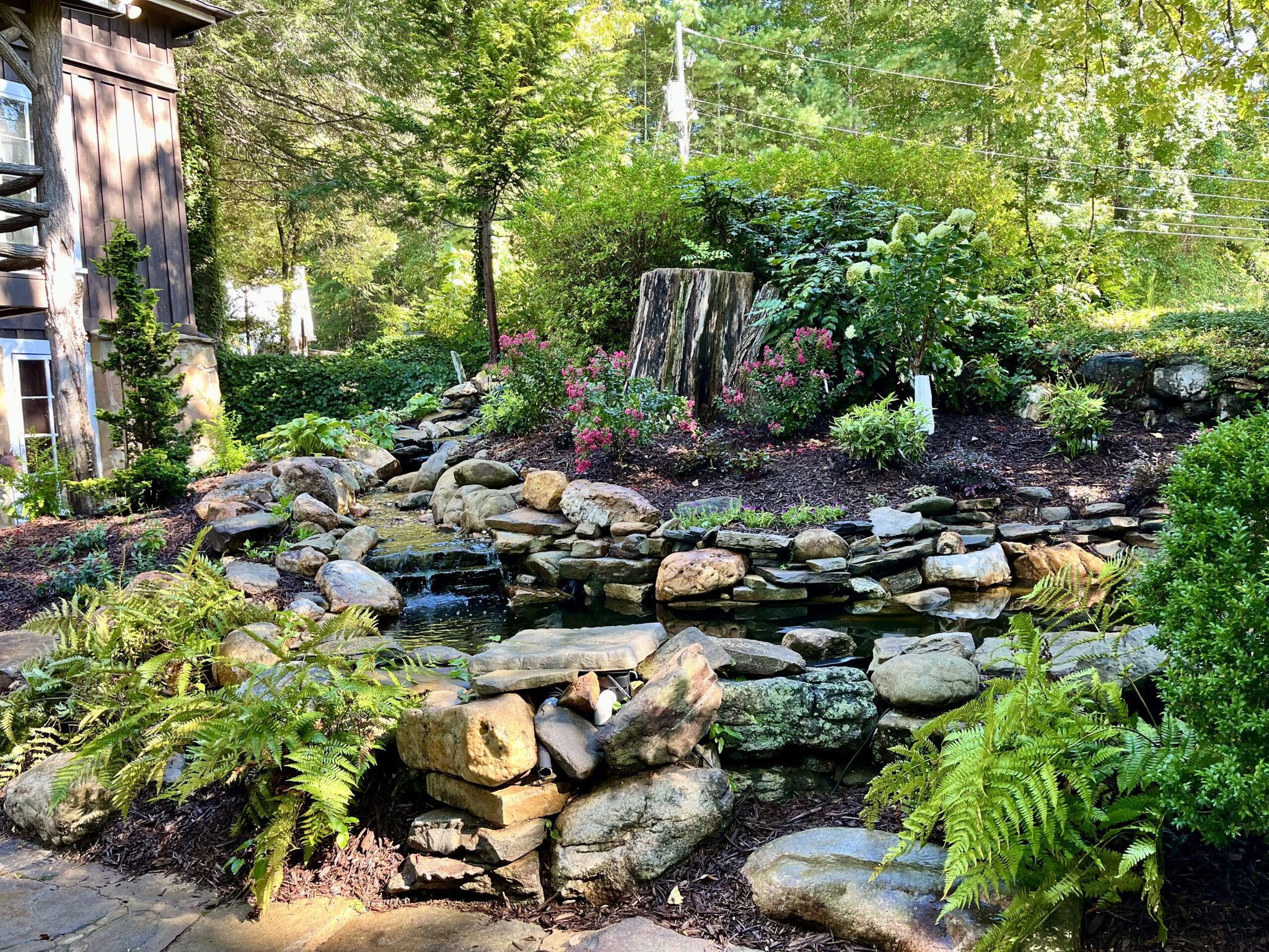 Landscaping waterfall