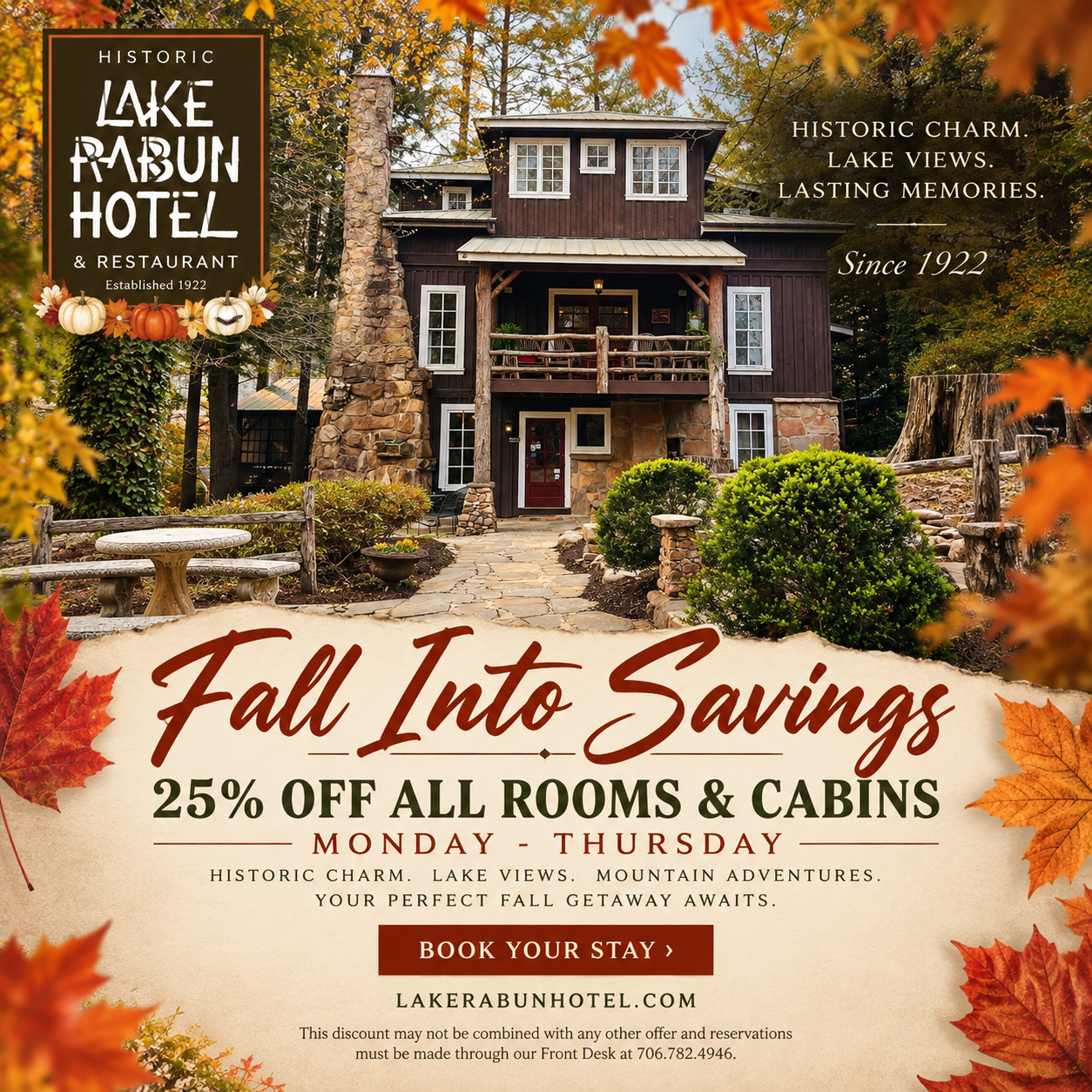 Fall Into Savings at Lake Rabun Hotel & Restaurant