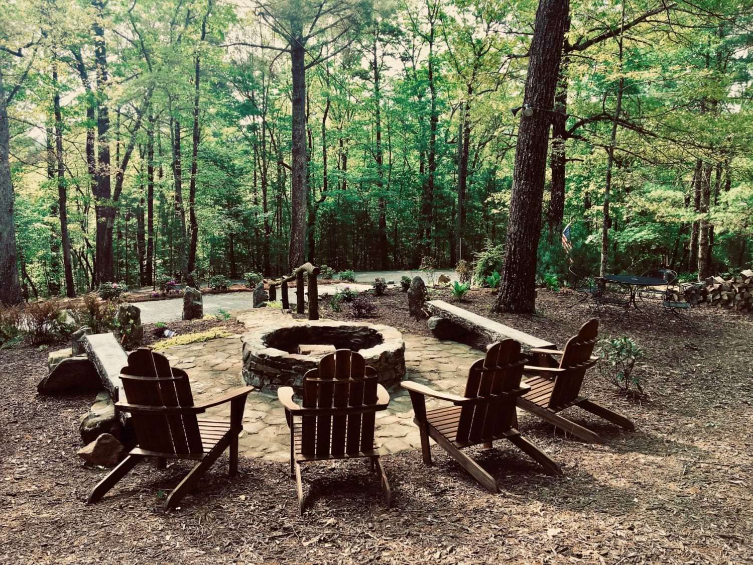 Fish Camp stone fire pit