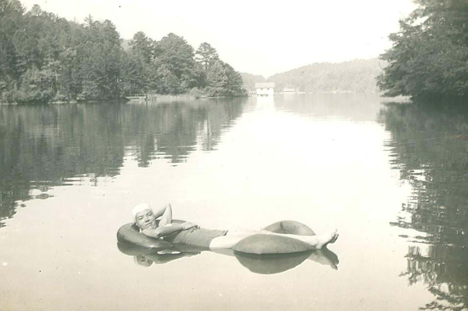 History Lake Rabun Girl in a Tube
