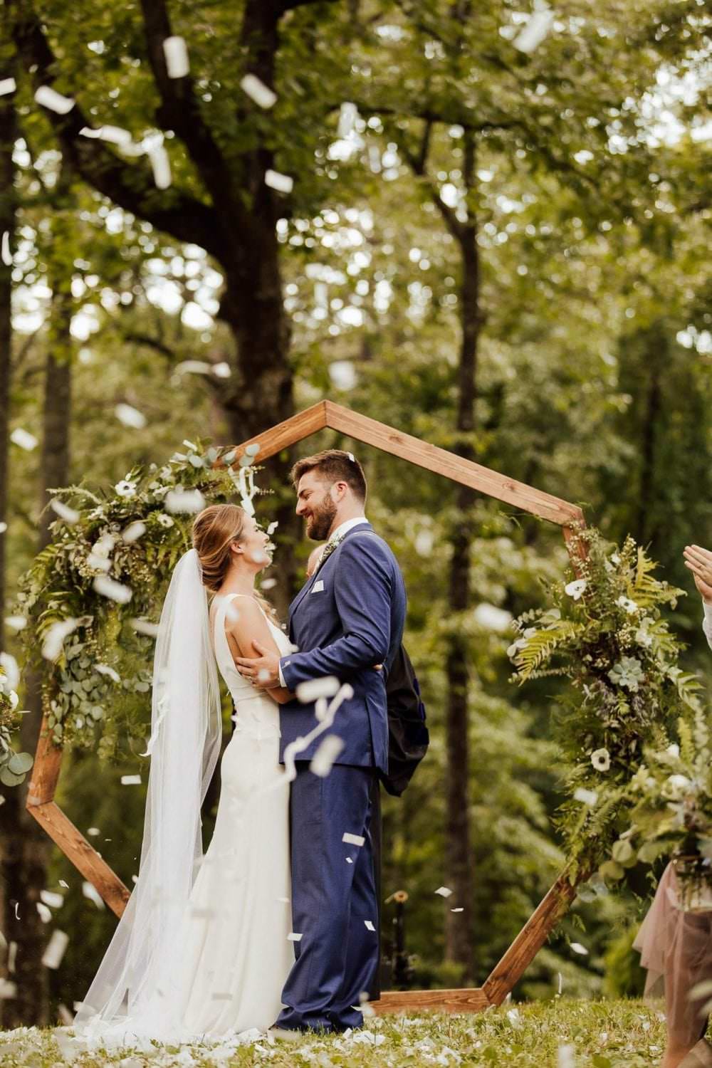 A wedding ceremony at Lake Rabun