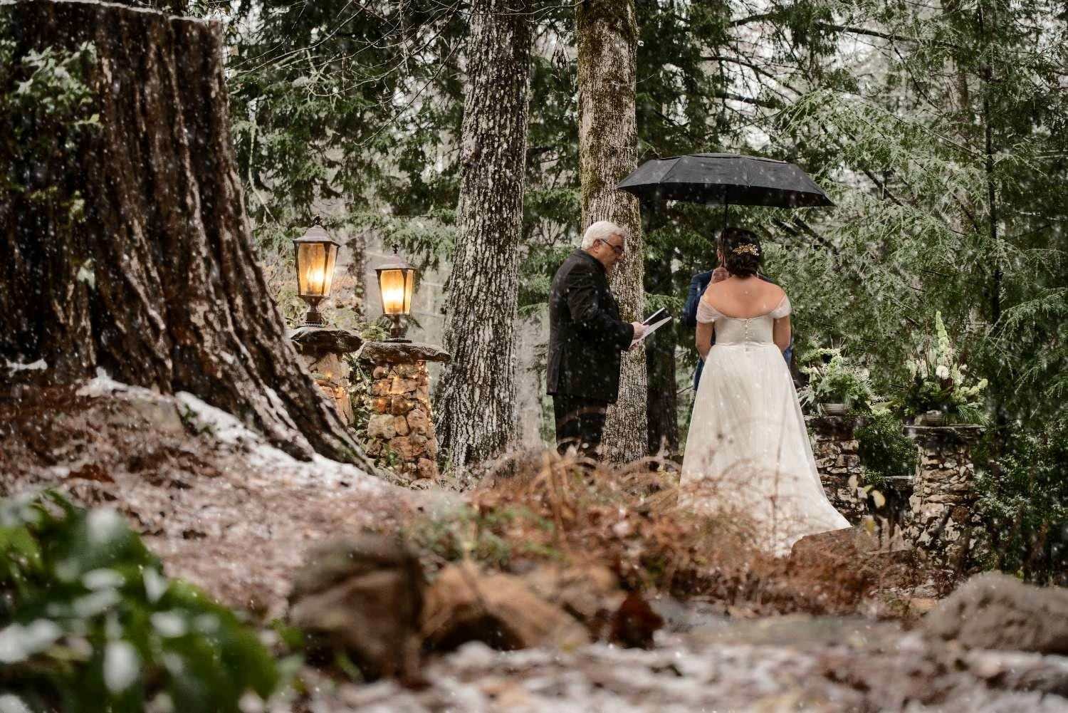 Winter Wedding Ceremony Young